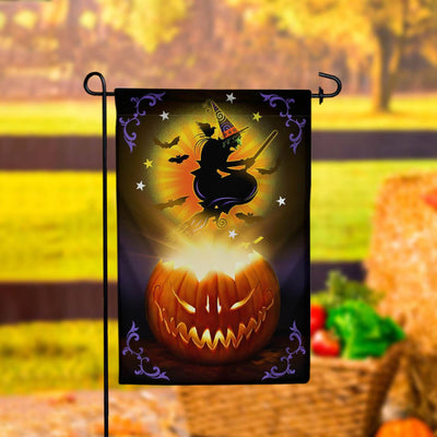 Halloween Witch Garden Flag - 12x18 Garden Flag Sublimation Design Download PNG File Instant Download Sublimation CaldwellArt 