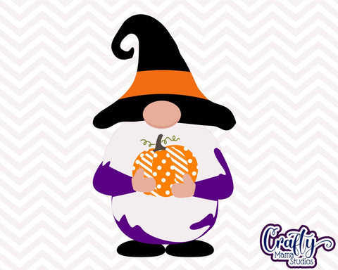 Halloween - Witch Gnome - Halloween Pumpkin Gnome SVG Crafty Mama Studios 