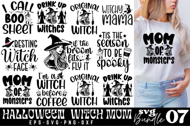 Halloween Witch Mom SVG Bundle SVG DESIGNISTIC 