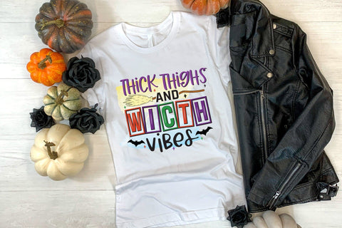 Halloween Witch PNG - Thick Thighs and Witch Vibes Sublimation CraftLabSVG 