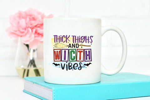 Halloween Witch PNG - Thick Thighs and Witch Vibes Sublimation CraftLabSVG 
