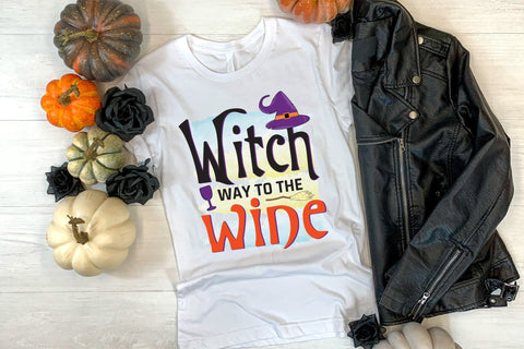 Halloween Witch PNG | Witch Way to the Wine Sublimation CraftLabSVG 