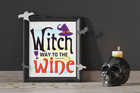 Halloween Witch PNG | Witch Way to the Wine Sublimation CraftLabSVG 
