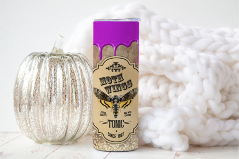 Halloween Witch Skinny Tumbler Wrap Halloween Bottle Label SVG OrangeBrushStudio 