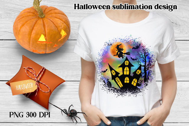 Halloween witch sublimation | Halloween house design Sublimation Svetana Studio 