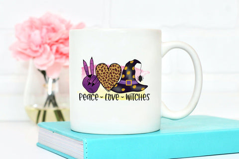 Halloween Witch Sublimation - Peace Love Witch Sublimation CraftLabSVG 
