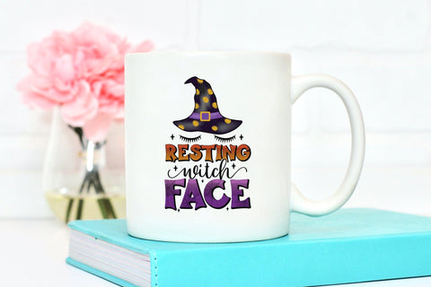 Halloween Witch Sublimation, Resting Witch Face Sublimation CraftLabSVG 