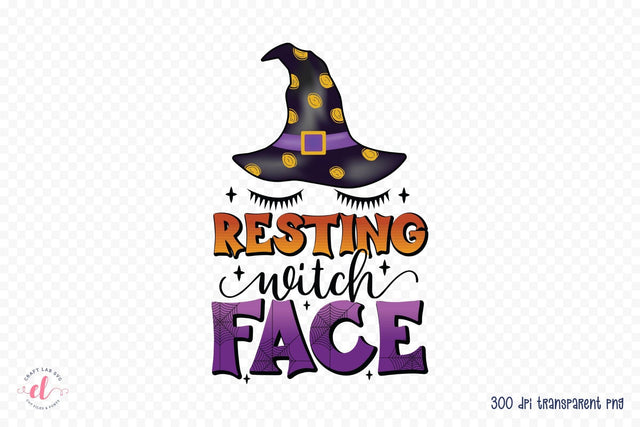 Halloween Witch Sublimation, Resting Witch Face Sublimation CraftLabSVG 