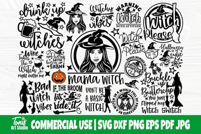 Halloween Witch SVG Bundle, Witches Svg, Png, Dxf SVG TonisArtStudio 