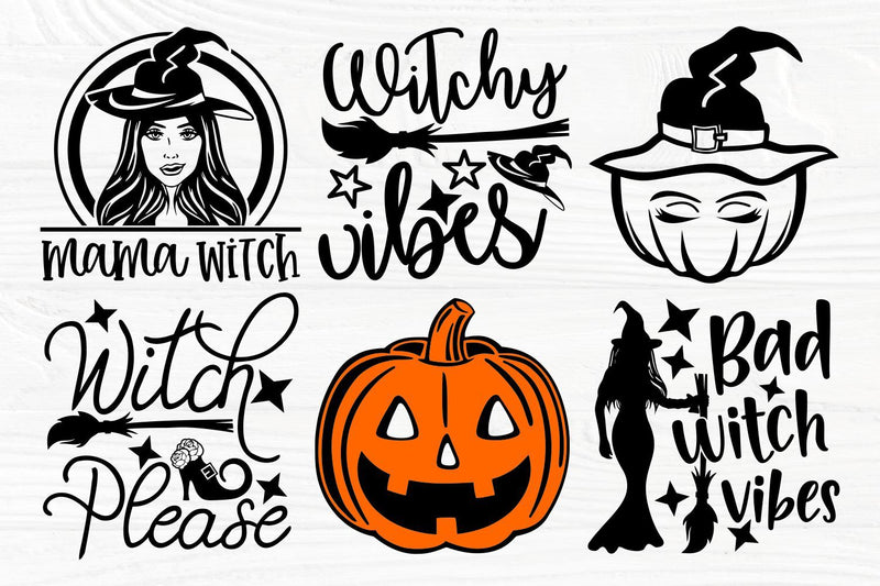 Halloween Witch Svg Bundle, Witches Svg, Png, Dxf - So Fontsy