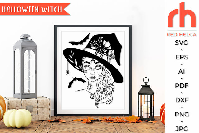 Halloween Witch SVG - Wiccan Cut File SVG RedHelgaArt 