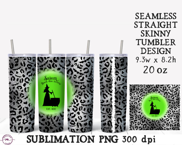 Halloween Witch Tumbler Sublimation, Salem Black Hat Society Sublimation Madison Mae Designs 