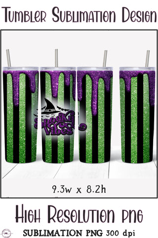 Halloween Witch Tumbler Sublimation, Spooky Vibes Sublimation Madison Mae Designs 