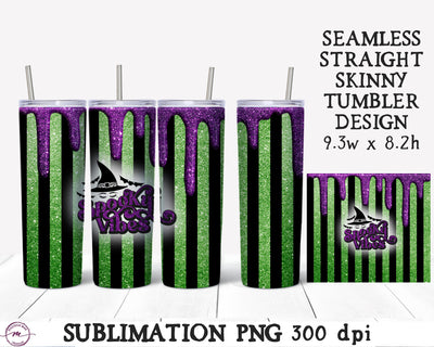 Halloween Witch Tumbler Sublimation, Spooky Vibes Sublimation Madison Mae Designs 