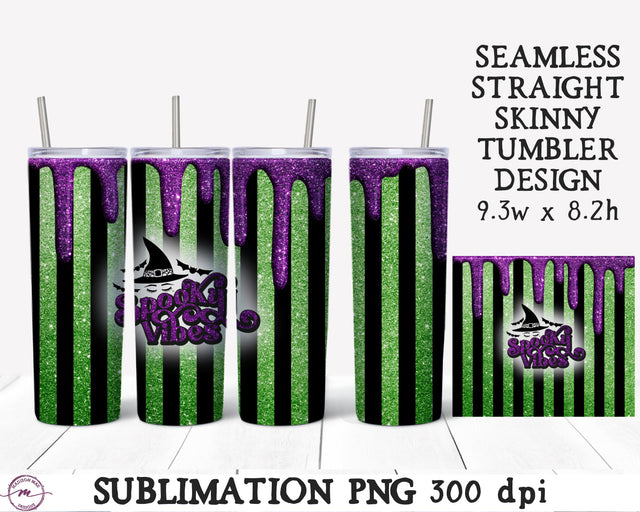 Halloween Witch Tumbler Sublimation, Spooky Vibes Sublimation Madison Mae Designs 
