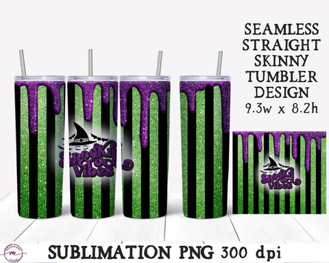 Halloween Witch Tumbler Sublimation, Spooky Vibes Sublimation Madison Mae Designs 