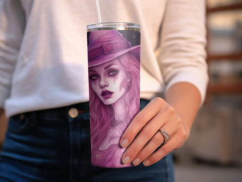 Halloween Witch Tumbler wrap Sublimation Luvleigh Digitals 