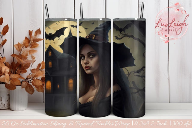 Halloween Witch Tumbler wrap Sublimation Luvleigh Digitals 