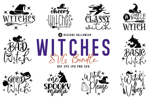 Halloween Witches SVG Bundle SVG dapiyupi store 