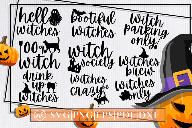 Halloween Witches SVG Quotes Bundle - 10 SVG MockupSvgVenue 