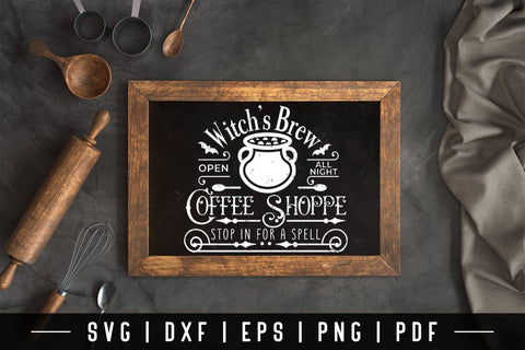Halloween Witch's Brew Coffee Shoppe SVG SVG CraftLabSVG 