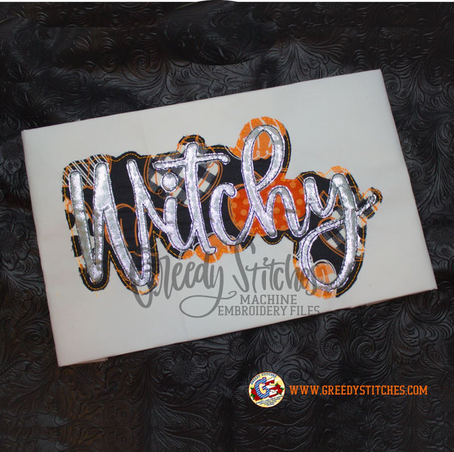 Halloween Witchy Applique Machine Embroidery Design Embroidery/Applique DESIGNS Greedy Stitches 