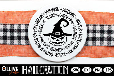 Halloween Word Art Pumpkin SVG SVG Ollive Studio 