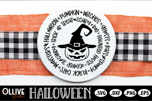 Halloween Word Art Pumpkin SVG SVG Ollive Studio 
