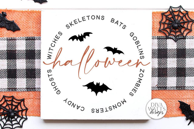 Halloween Word Art SVG | Halloween Sign SVG | DXF and More! SVG Diva Watts Designs 