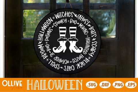 Halloween Word Art Witch SVG SVG Ollive Studio 