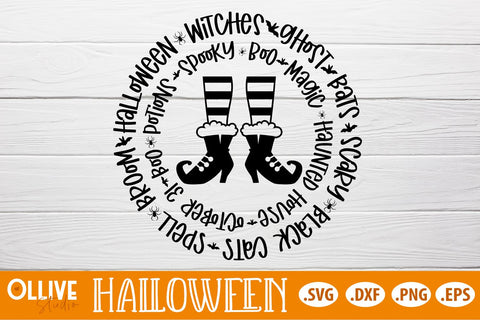 Halloween Word Art Witch SVG SVG Ollive Studio 