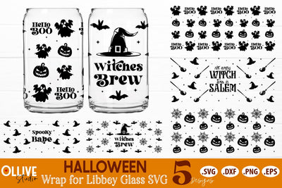 Halloween Wrap For Libbey Glass SVG Bundle SVG Ollive Studio 