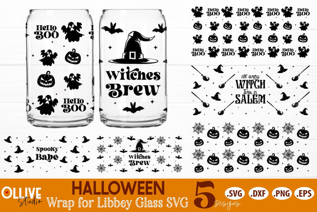 Halloween Wrap For Libbey Glass SVG Bundle SVG Ollive Studio 