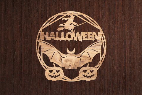 Halloween Wreath Laser Cut - Svg Eps Ai Png Pdf SVG zafrans studio 