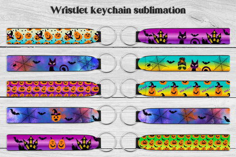 Halloween wristlet keychain sublimation | Key fob wristlet Sublimation Svetana Studio 