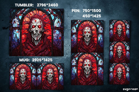 Halloween Zombie Wrap Bundle | Tumbler | Mug | Pen Sublimation SvgOcean 