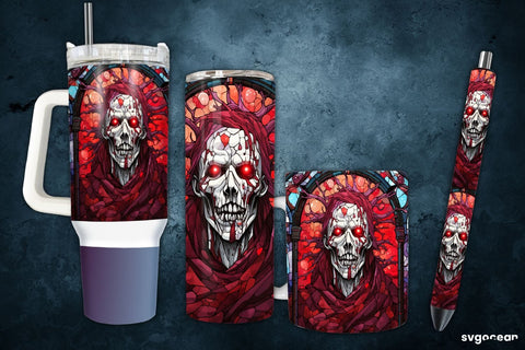 Halloween Zombie Wrap Bundle | Tumbler | Mug | Pen Sublimation SvgOcean 