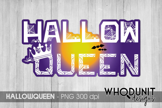 HallowQueen Sublimation file | Halloween PNG Sublimation Whodunit Designs 