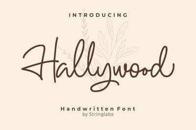 Hallywood - Handwritten Script Font Font StringLabs 