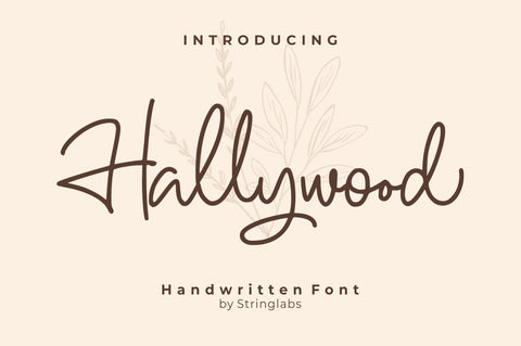 Hallywood - Handwritten Script Font Font StringLabs 