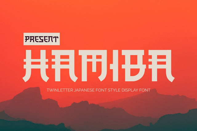 HAMIBA - Japanese style font Font twinletter 