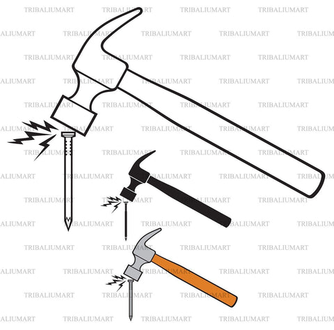 Hammer and nail SVG TribaliumArtSF 