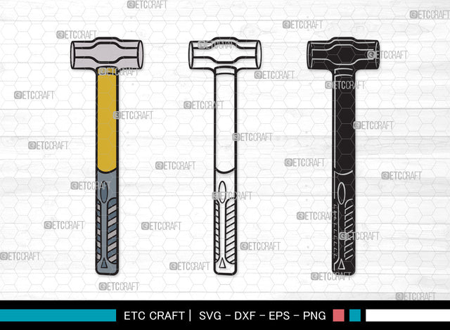 Hammer Clipart SVG | Claw Hammer Svg | Thor Hammer Svg | Hammer Tool Svg | Hammer Black Svg | Hand Tool Svg | Hammer Clipart SVG ETC Craft 
