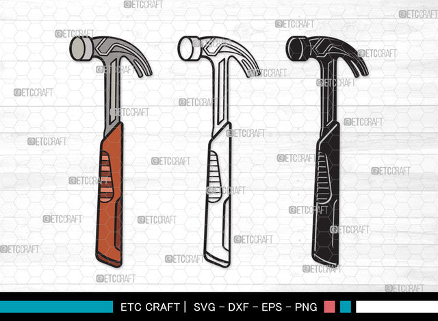 Hammer Clipart SVG | Claw Hammer Svg | Thor Hammer Svg | Hammer Tool Svg | Hammer Black Svg | Hand Tool Svg | Hammer Clipart SVG ETC Craft 