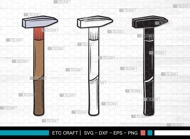 Hammer Clipart SVG | Claw Hammer Svg | Thor Hammer Svg | Hammer Tool Svg | Hammer Black Svg | Hand Tool Svg | Hammer Clipart SVG ETC Craft 