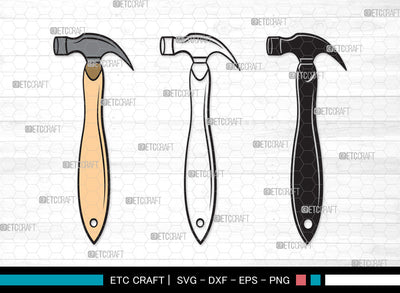 Hammer Clipart SVG | Claw Hammer Svg | Thor Hammer Svg | Hammer Tool Svg | Hammer Black Svg | Hand Tool Svg | Hammer Clipart SVG ETC Craft 