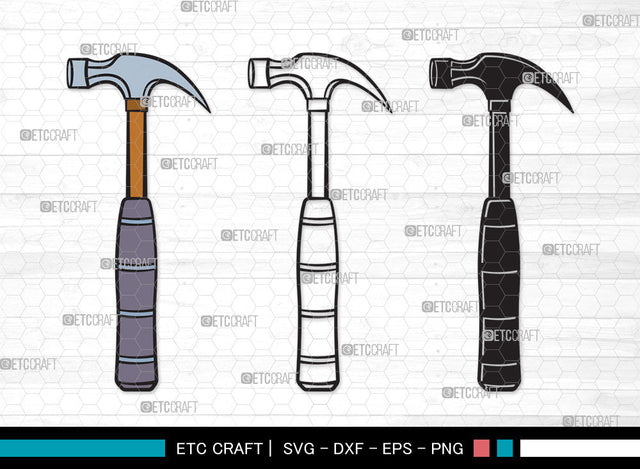 Hammer Clipart SVG | Claw Hammer Svg | Thor Hammer Svg | Hammer Tool Svg | Hammer Black Svg | Hand Tool Svg | Hammer Clipart SVG ETC Craft 