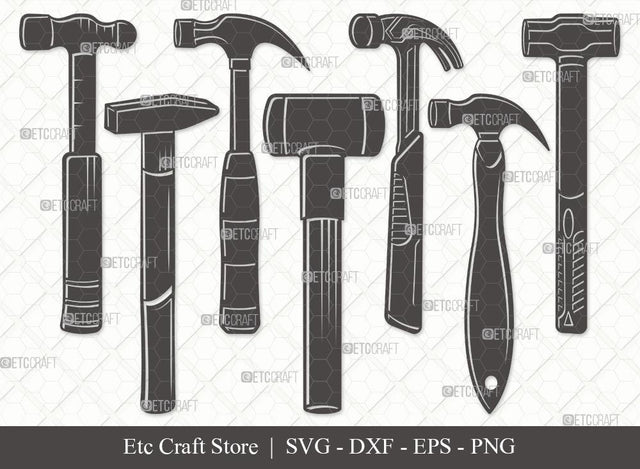 Hammer Silhouette SVG Cut File | Claw Hammer Svg | Thor Hammer Svg | Hammer Tool Svg | Hammer Black Svg | Hand Tool Svg | Hammer Svg Bundle SVG ETC Craft 