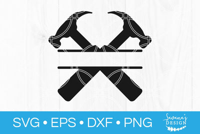 Hammer Split Monogram SVG SVG SavanasDesign 