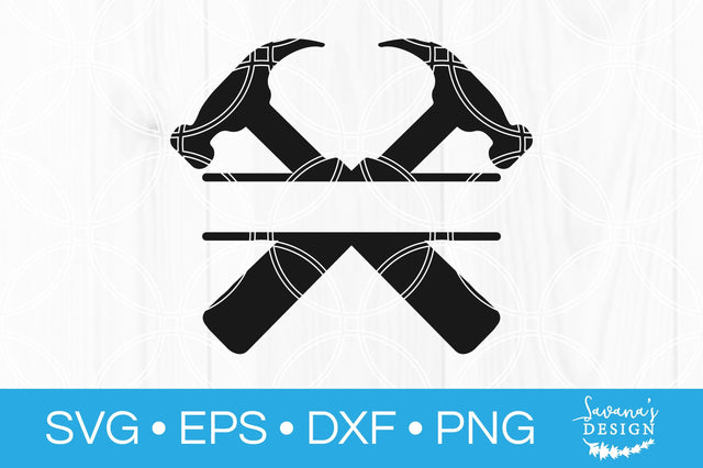 Hammer Split Monogram SVG SVG SavanasDesign 